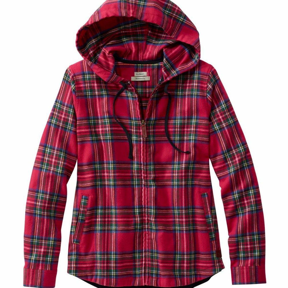 L.L. Bean Scotch Plaid Zip Hoodie